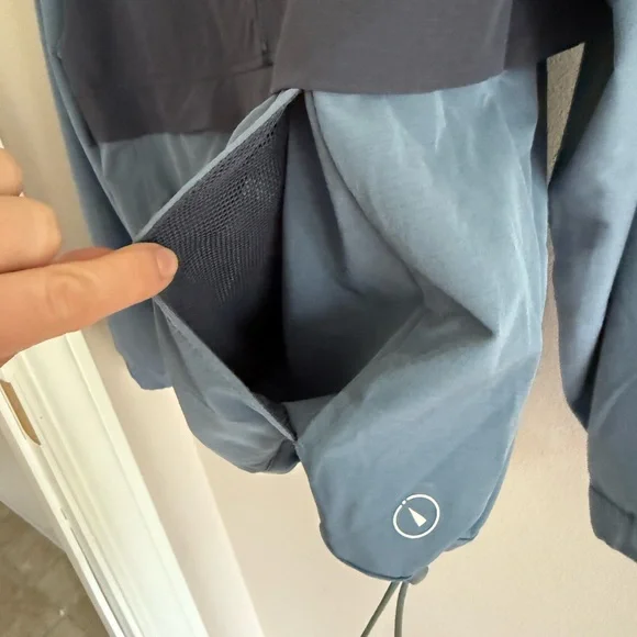 UPWEST Two-Tone Blue Hooded Jacket - Picture 5 of 7